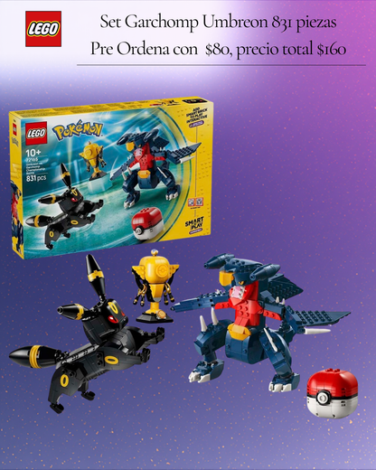 (PRE ORDEN) Pokemon Lego - Garchomp & Umbreon