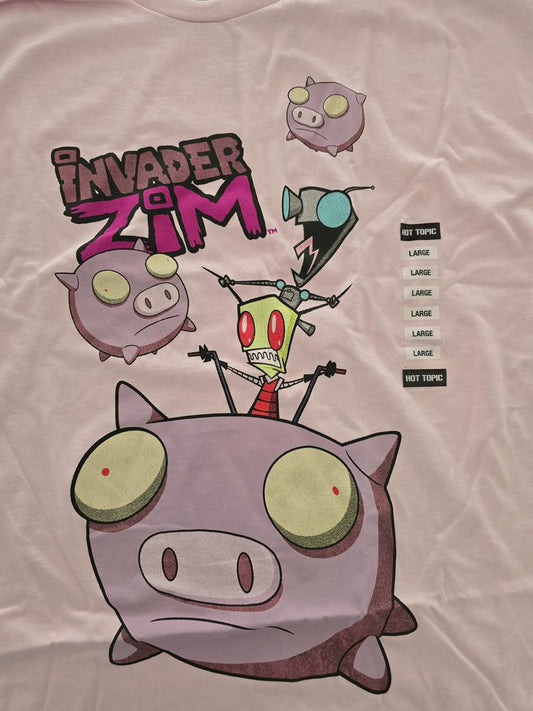 Camisa Invasor Zim rosa talla L