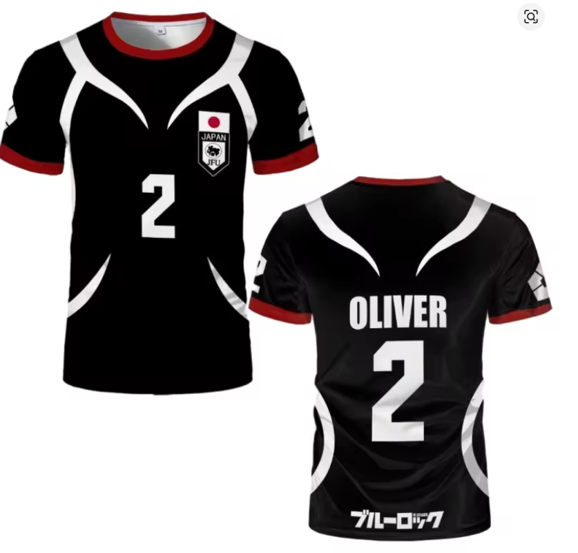 Camisa Blue Lock Oliver Aiku Sub 20 Negra