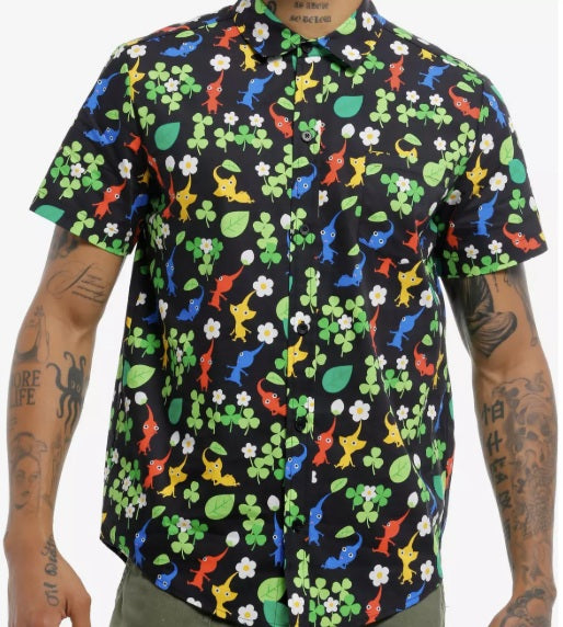 Camisa de botones Pikmin talla S/M/L