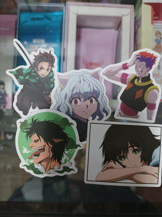 Paquete 5 Stickers Anime Aleatorios