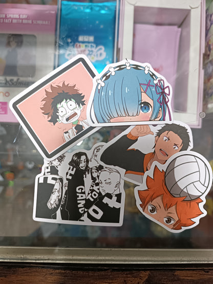 Paquete 5 Stickers Anime Aleatorios