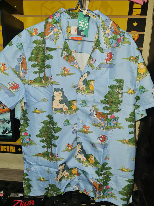 Camisa de botones Pokemon talla M