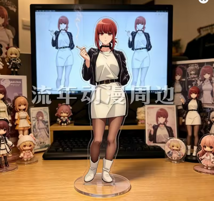 Smoking Behind The Supermarket with You Acrylic Stand and Metal Badge Set.
