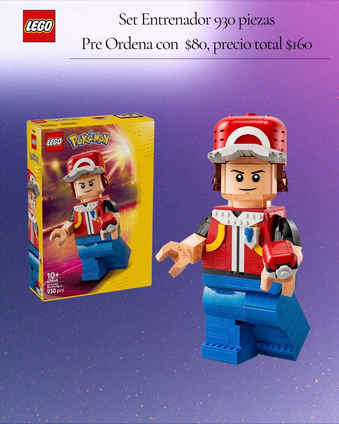 (PRE ORDEN) Pokemon Lego - Entrenador