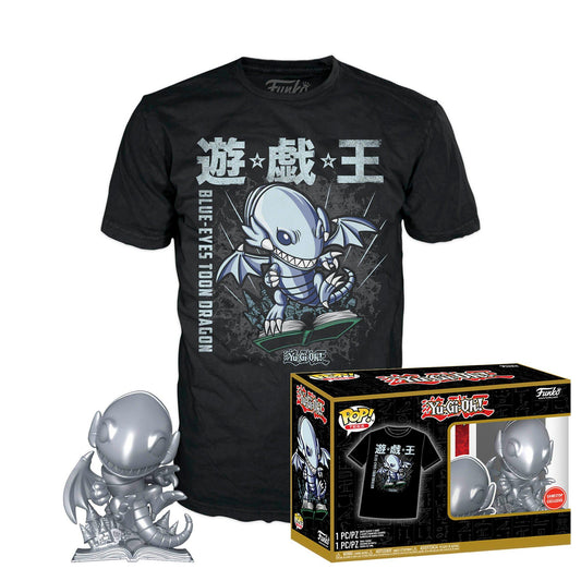 Funko POP! and Tee Yu-Gi-Oh! Blue Eyes Toon Dragon Vinyl Figure and T-Shirt GameStop Exclusive