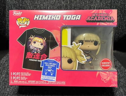 Funko POP! and Tee: My Hero Academia Himiko Unmasked Vinyl Figure and Mens T-Shirt GameStop Exclusive (Talla M)