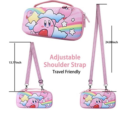 Case de Kirby con correa para Nintendo switch Oled, Lite o normal